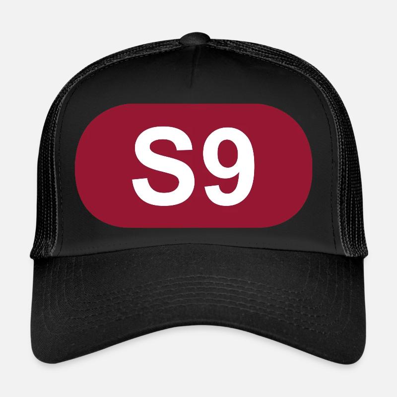 S-Bahn Berlin S9 - Trucker Cap - Schwarz/Schwarz