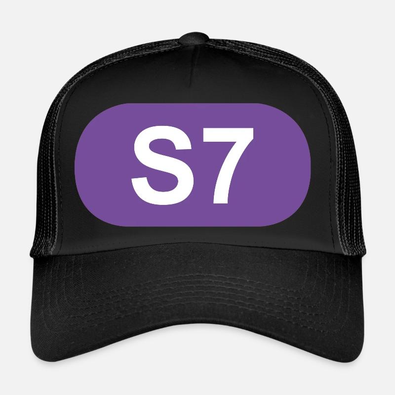 S-Bahn Berlin S7 - Trucker Cap - Schwarz/Schwarz
