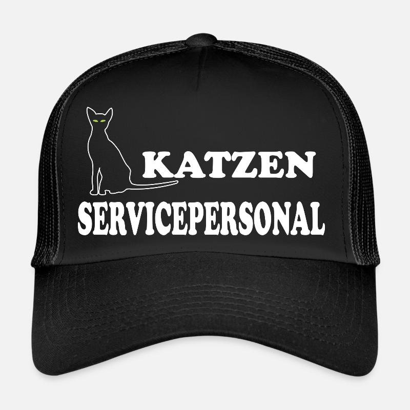 Katzen Personal Katzenhalter - Trucker Cap - Schwarz/Schwarz