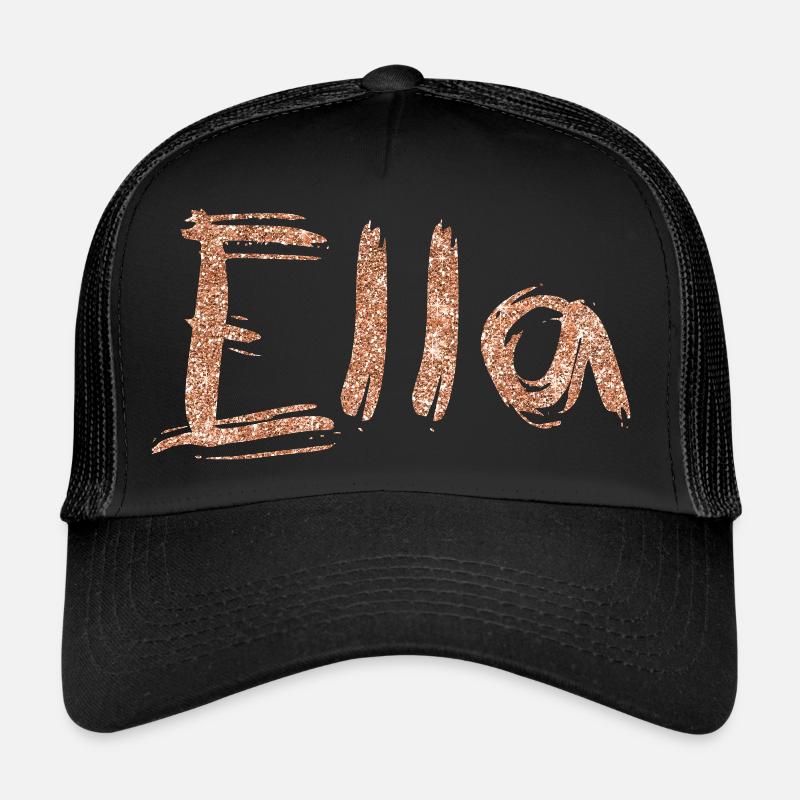 Name lettering Ella - Trucker Cap - black/black