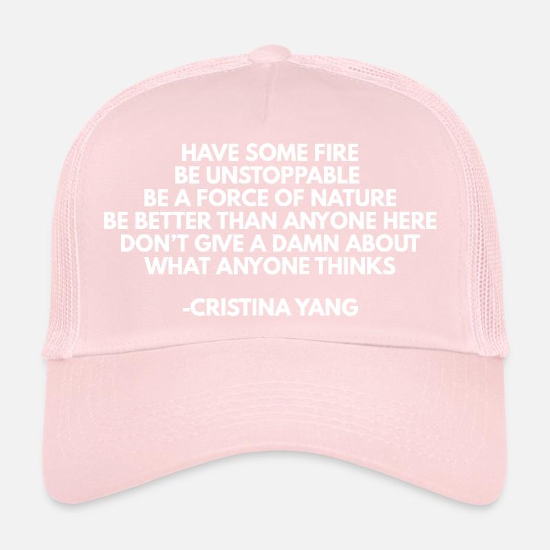 greysanatomy Cristina Yang citation Casquette trucker 
