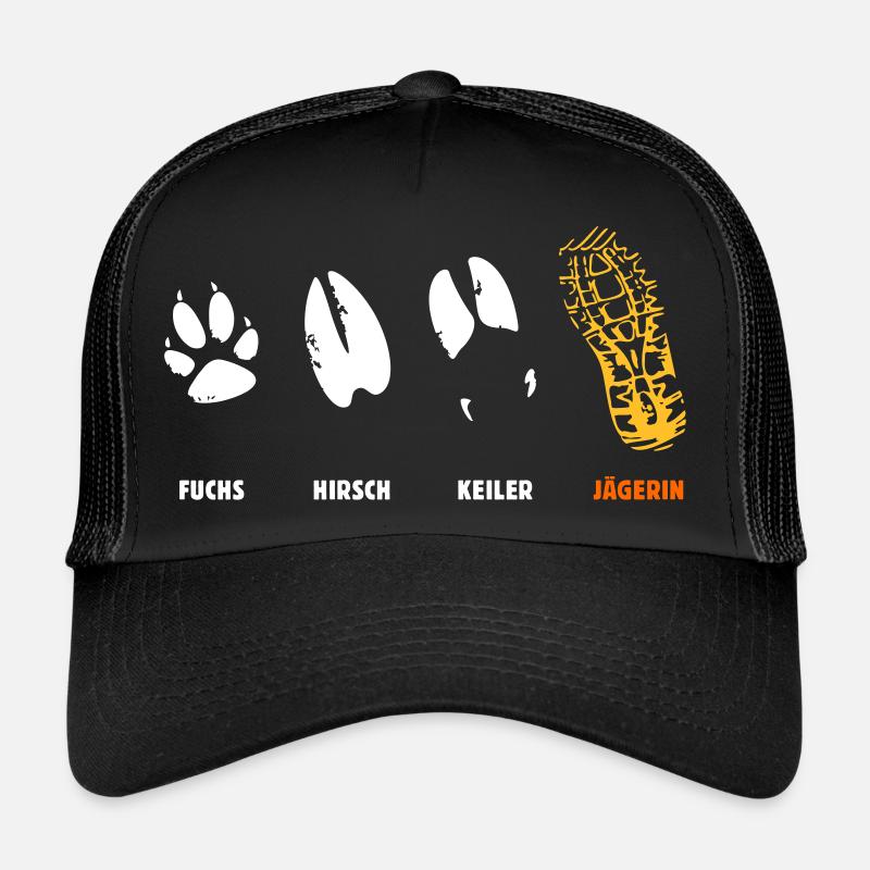 Fuchs, Reh, Keiler, Jägerin, Trittsiegel, Fährte Trucker Cap