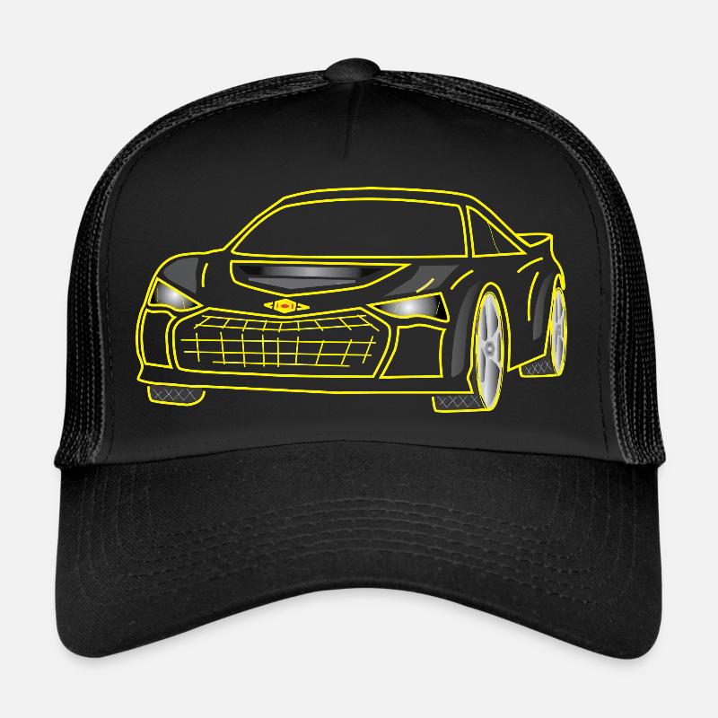 auto, car - Trucker Cap - Schwarz/Schwarz