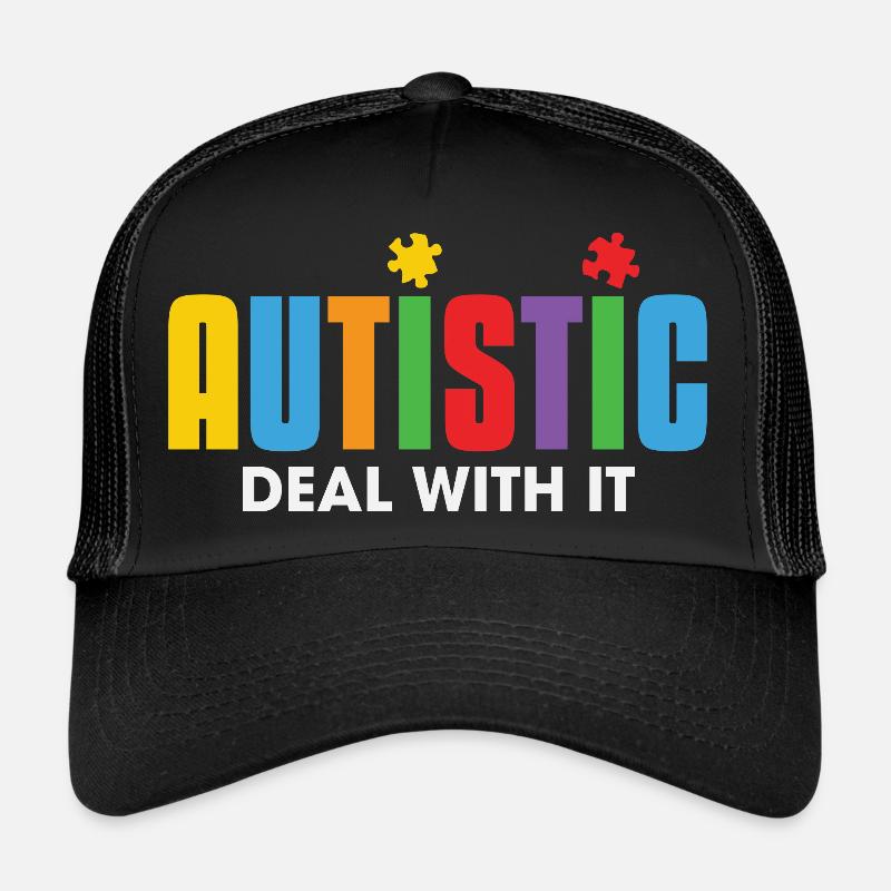 Mois de la sensibilisation à l’autisme - Casquette trucker  - noir/noir