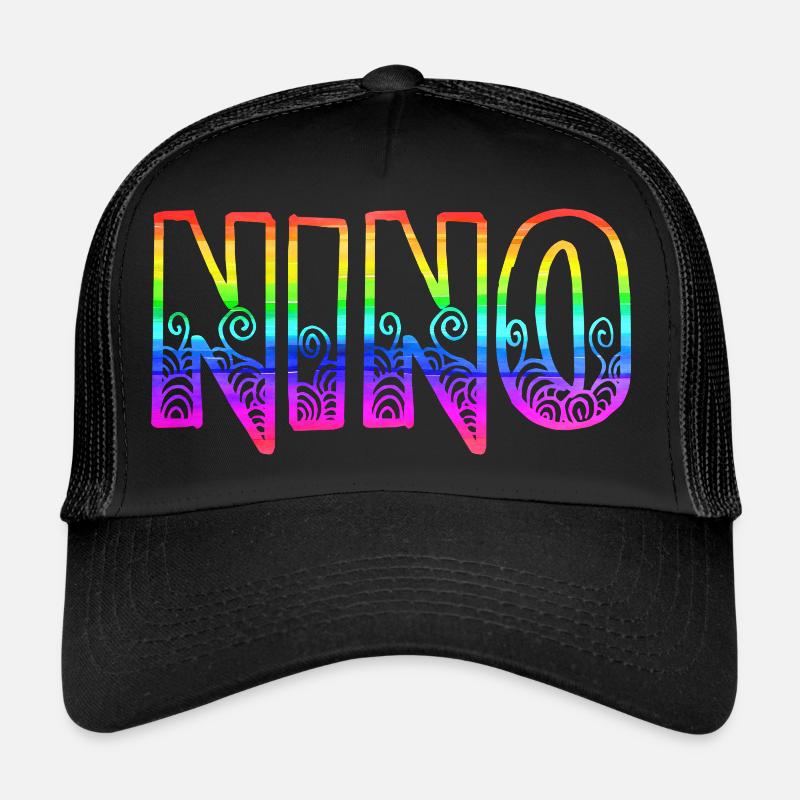 nino rs rainbow Trucker Cap