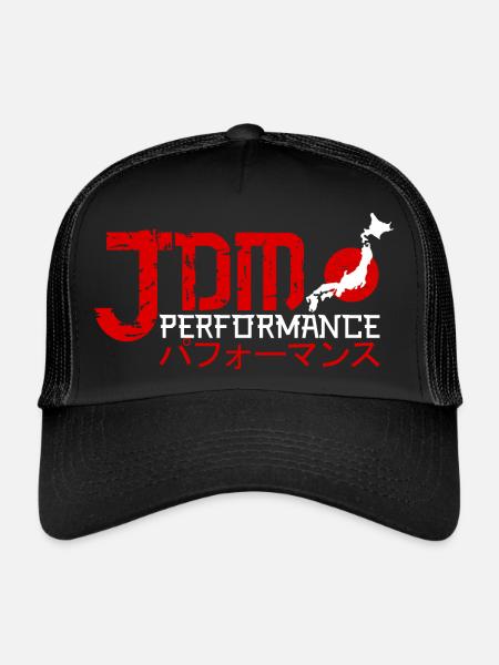 JDM Performance Tuning - Trucker Cap - Schwarz/Schwarz