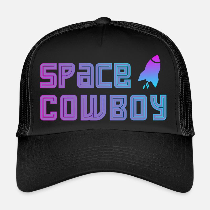 Cowboy de l’espace - Casquette trucker  - noir/noir