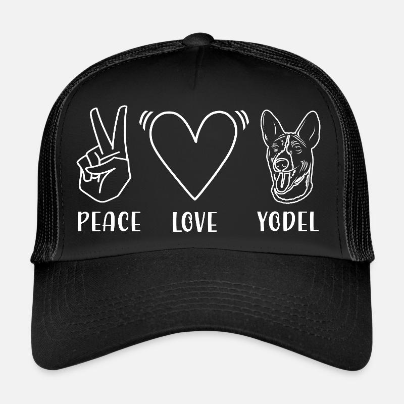 Basenji Hund Geschenk - Trucker Cap - Schwarz/Schwarz