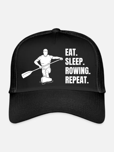 Aviron Dire Club d’aviron Drôle Rameur Aviron - Casquette trucker  - noir/noir - Devant