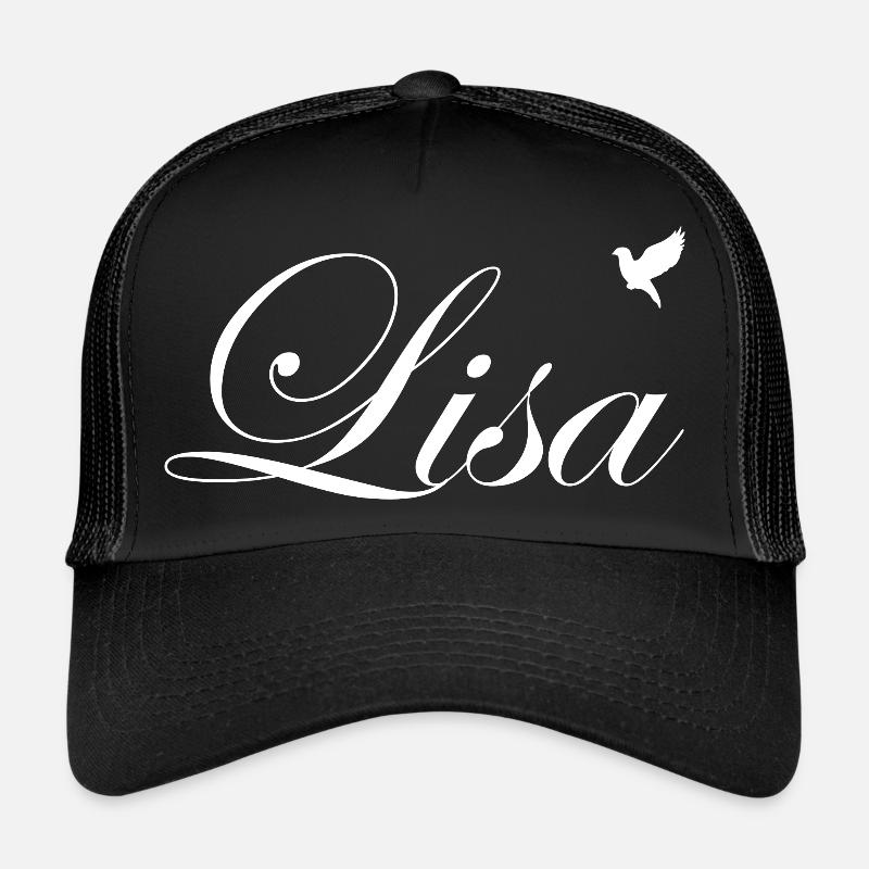 Lisa beautiful name White - Trucker Cap - black/black