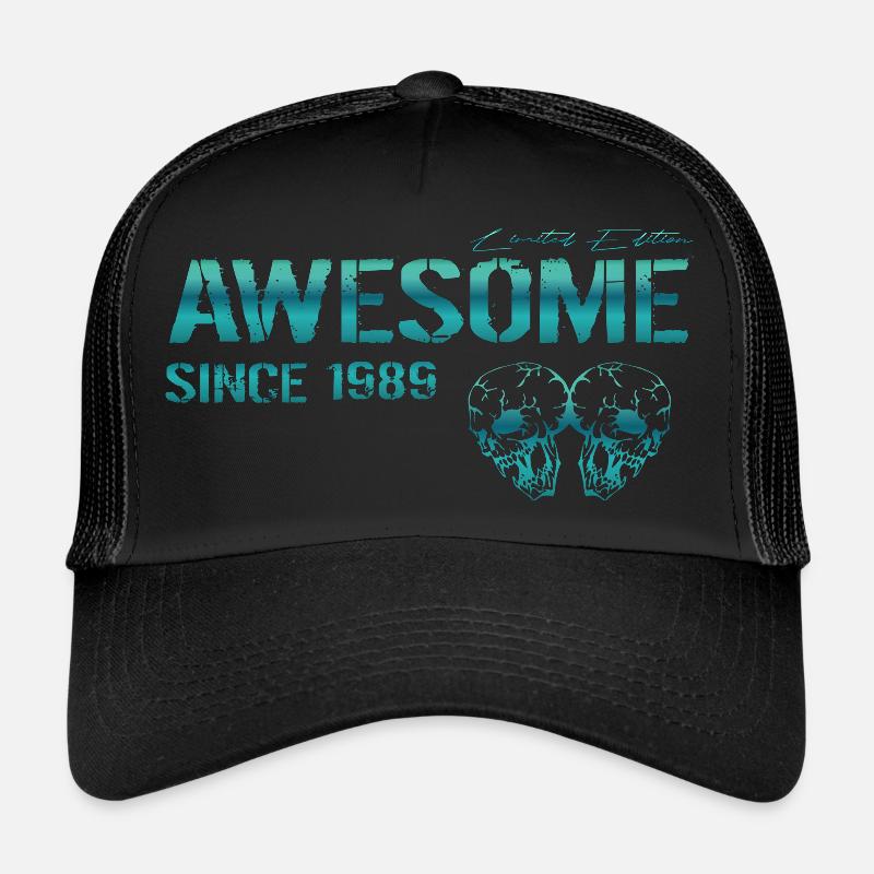 Awesome since 1989 Gift - Trucker Cap - black/black