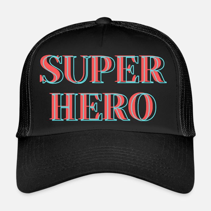 Super Hero - Trucker Cap - Schwarz/Schwarz