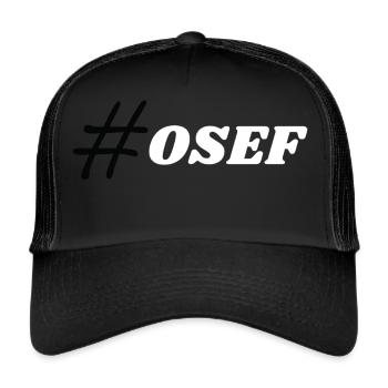 T-SHIRT OSEF RIEN A FAIRE BALEK - CADEAU HUMOUR - Casquette trucker  - noir/noir - Devant