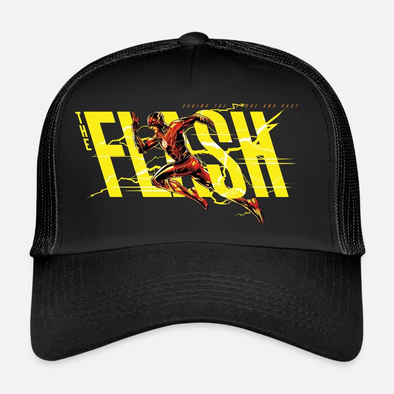 The Flash Running Yellow Logo - Trucker Cap - black/black