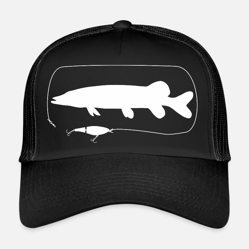 Pike with wobbler - Trucker Cap - black/black