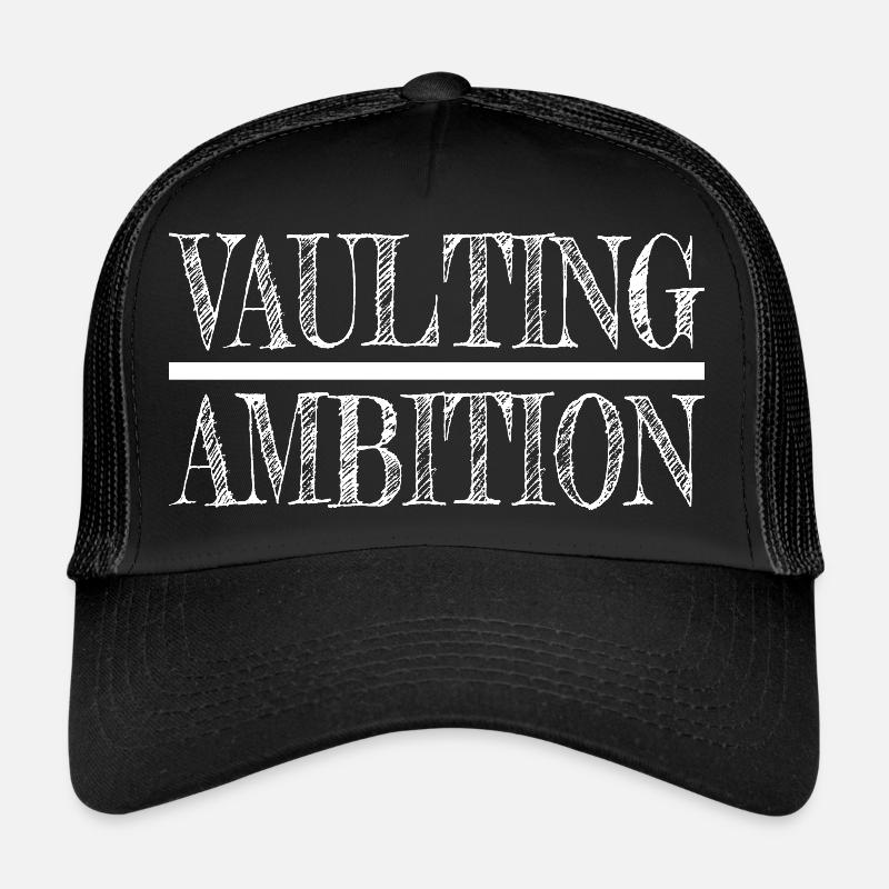 sayings gymnastics competition skyscraper - Trucker Cap - Schwarz/Schwarz