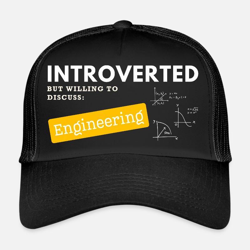 Introverti, mais prêt à discuter d’ingénierie Casquette trucker 
