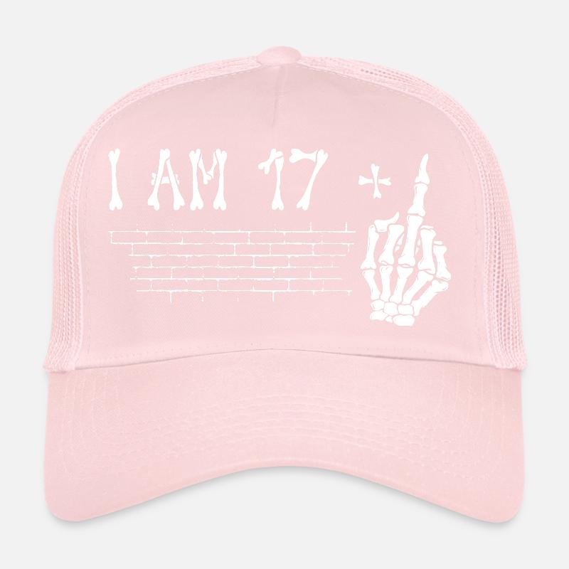 Ich bin 17 plus Mittelfinger - 18. Geburtstag Trucker Cap