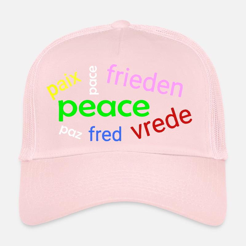 Nuage de mots de paix Casquette trucker 