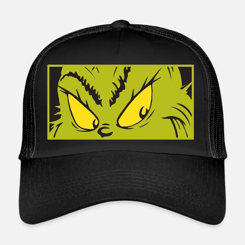 Der Grinch Auschnitt Seines Blickes - Trucker Cap - Schwarz/Schwarz