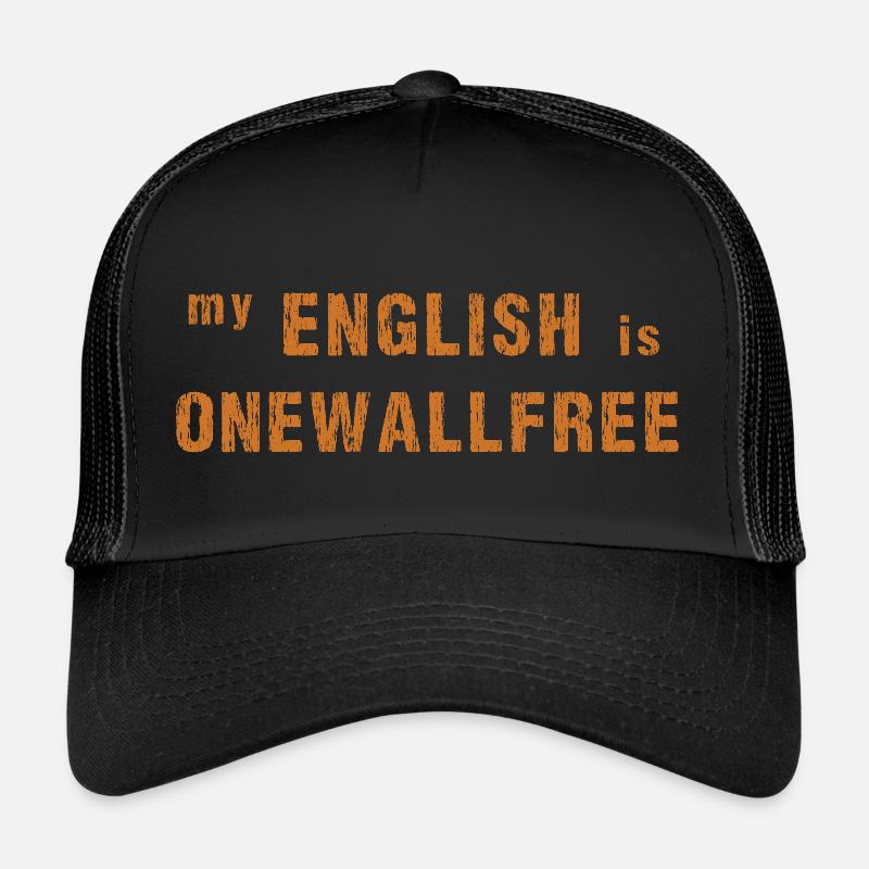 mein ENGLISCH ist EINWANDFREI - Trucker Cap - Schwarz/Schwarz