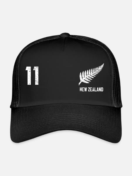 nouvelle-Zélande - Casquette trucker  - noir/noir - Devant