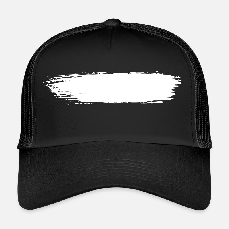 Pinselstrich Strich Dekoration brush stroke - Trucker Cap - Schwarz/Schwarz