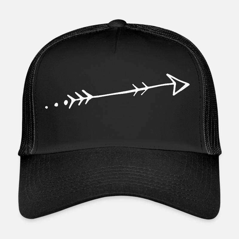 Pfeil - Trucker Cap - Schwarz/Schwarz