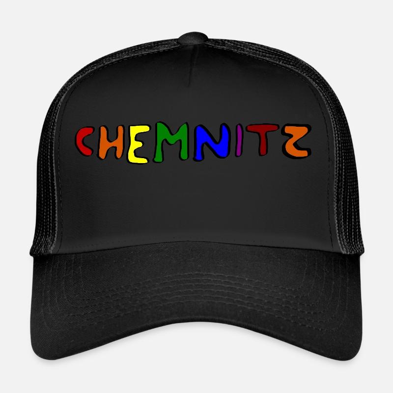 Chemnitz bleibt bunt - Trucker Cap - Schwarz/Schwarz