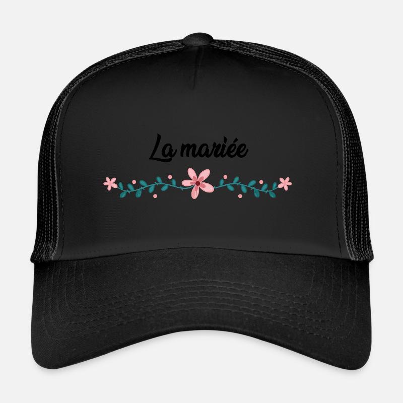 La mariée fleur - Casquette trucker  - noir/noir