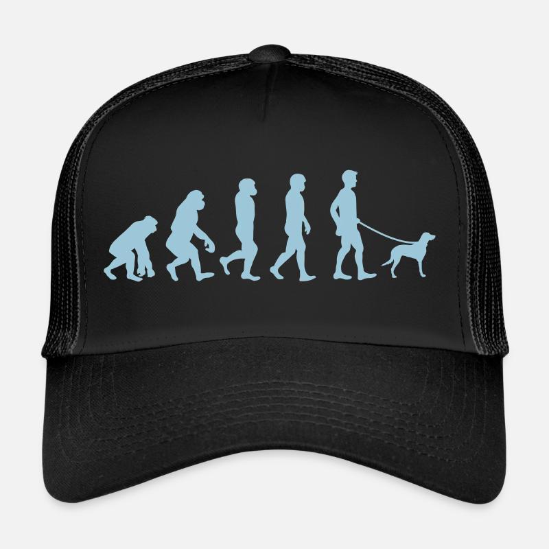 L'évolution de l'amant des chiens - Casquette trucker  - noir/noir