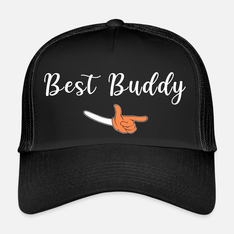freundschaft bruder schwester best buddy links - Trucker Cap - Schwarz/Schwarz