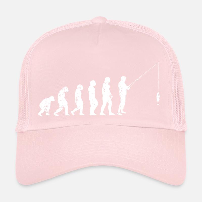 Évolution pêche pêcheur pêcheur pêche humanité Casquette trucker 