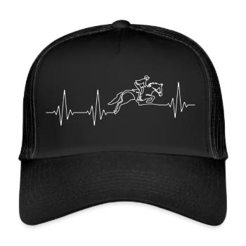 Cheval Cavalier Battement de Coeur Cavalier Cavalier - Casquette trucker  - noir/noir - Devant