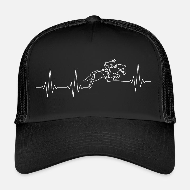 Cheval Cavalier Battement de Coeur Cavalier Cavalier Casquette trucker 