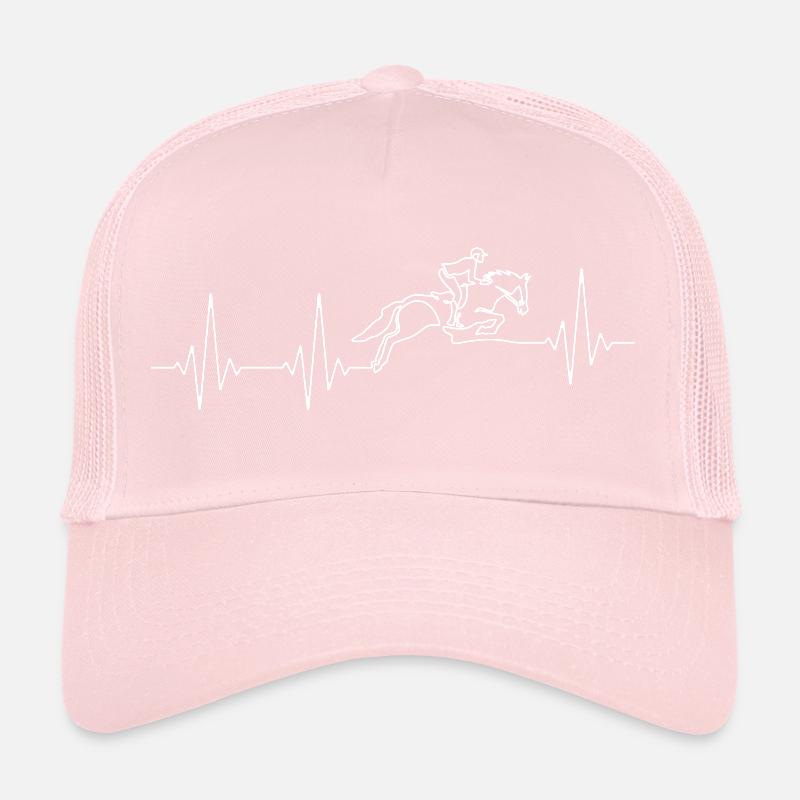 Cheval Cavalier Battement de Coeur Cavalier Cavalier Casquette trucker 