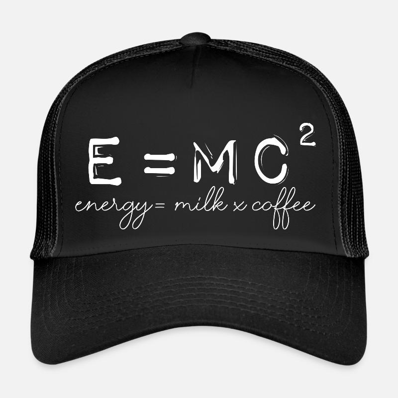 E MC2 Energy Physics Science Saying Font Trucker Cap