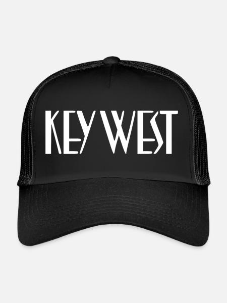 Key West Florida - Trucker Cap - black/black - Front