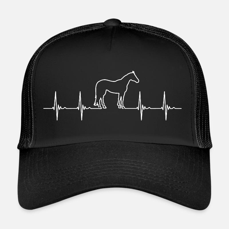 Pferd Herzschlag Pferde Reiter Trucker Cap