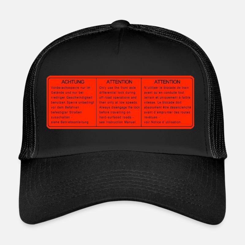 SYNCRO DIFF LOCKS differenzialsperren aufkleber - Trucker Cap - Schwarz/Schwarz
