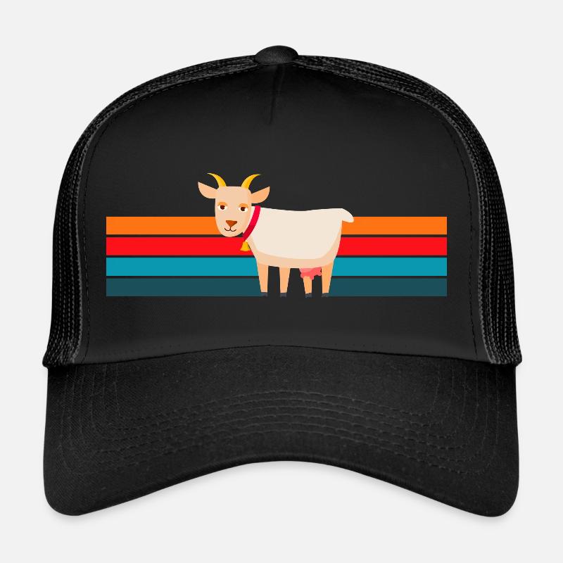 Retro Goats - Trucker Cap - black/black