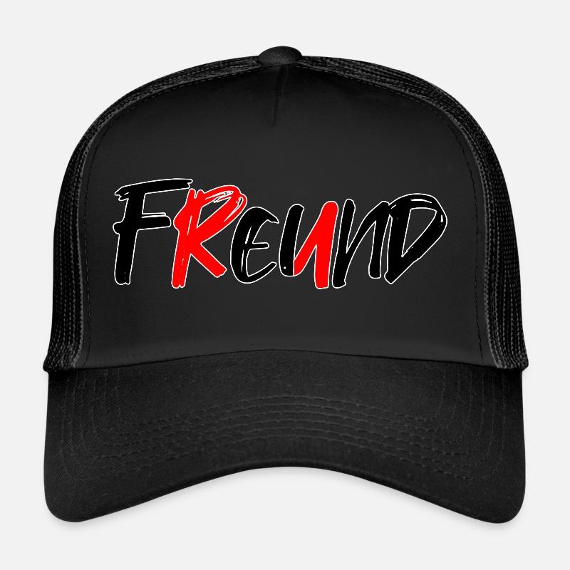 Freund/Feind - Trucker Cap - Schwarz/Schwarz