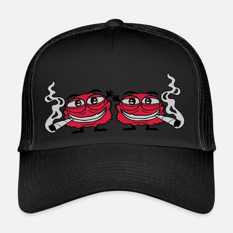 2 hemp-smoking monsters Trucker Cap