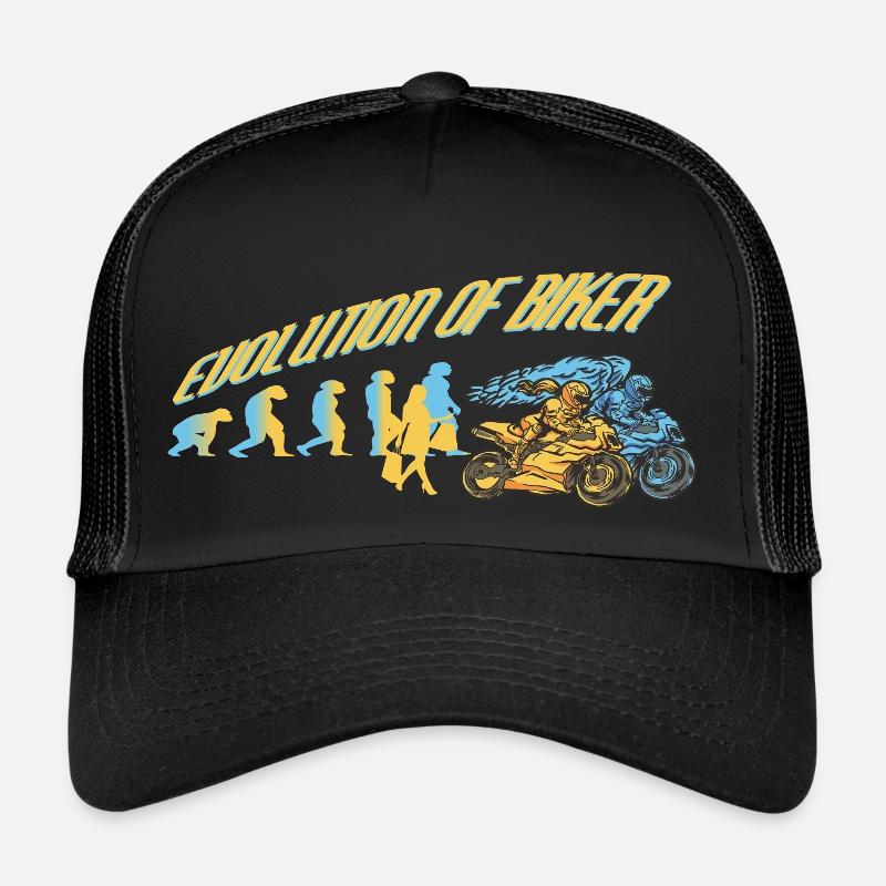 Evolution Motorradfahrer Rennmotorrad Trucker Cap