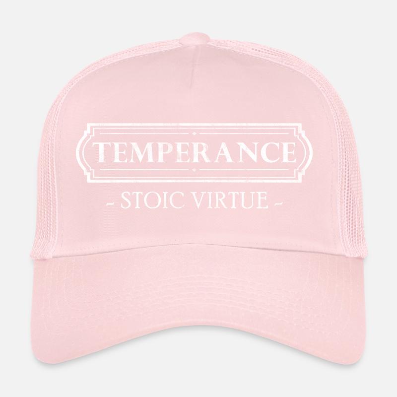 Tempérance Vertu stoïque Modération Stoïcisme Casquette trucker 