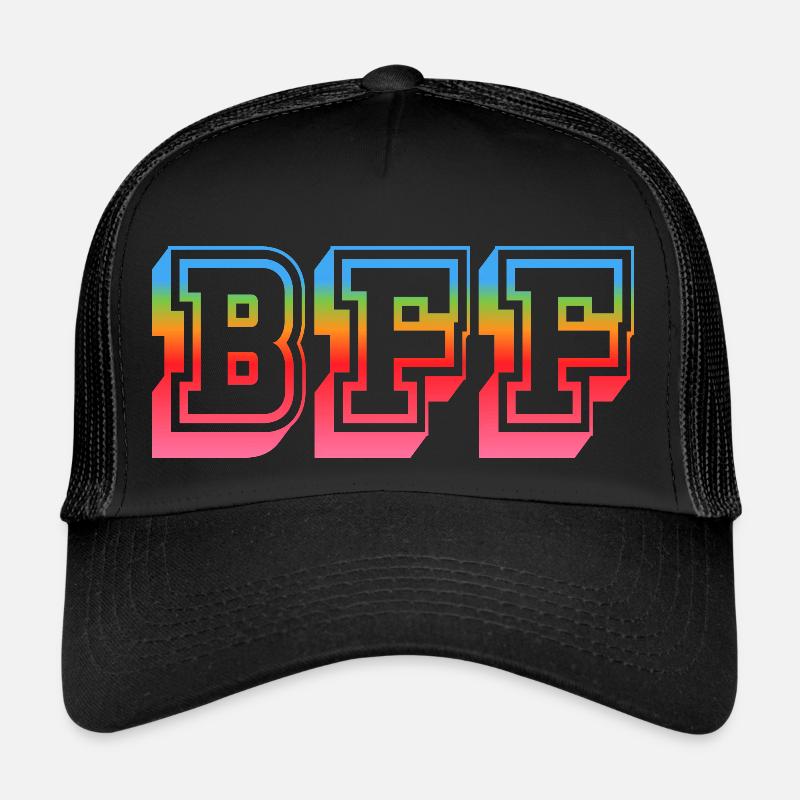 BFF Tshirt rainbowstar - Trucker Cap - Schwarz/Schwarz
