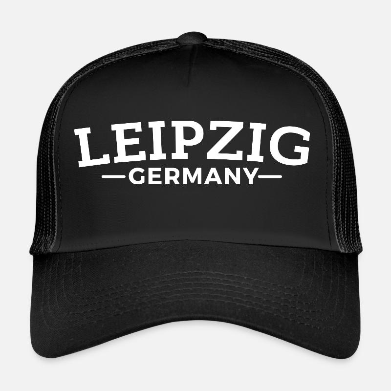 Leipzig Meine Heimat Geschenkidee - Trucker Cap - Schwarz/Schwarz