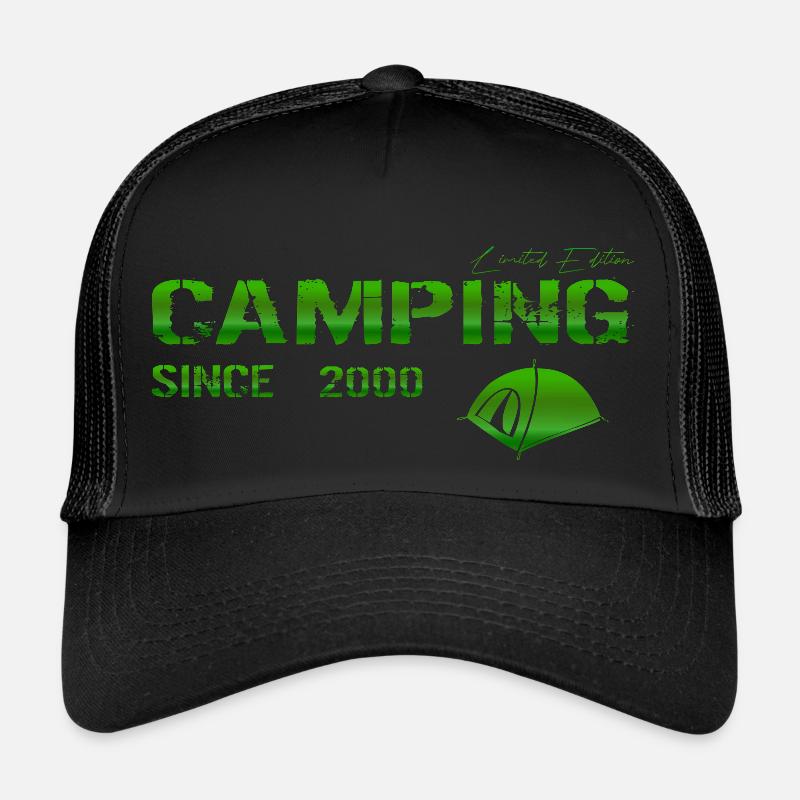 Camping 2000 Geschenk - Trucker Cap - Schwarz/Schwarz