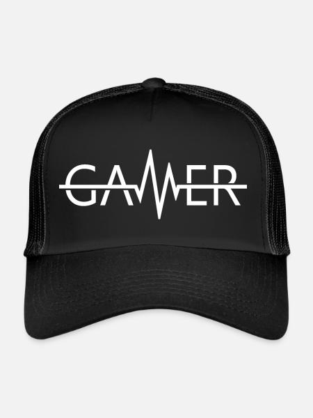 Gamer Pulse Amateur de jeux vidéo Fan de jeux - Casquette trucker  - noir/noir - Devant