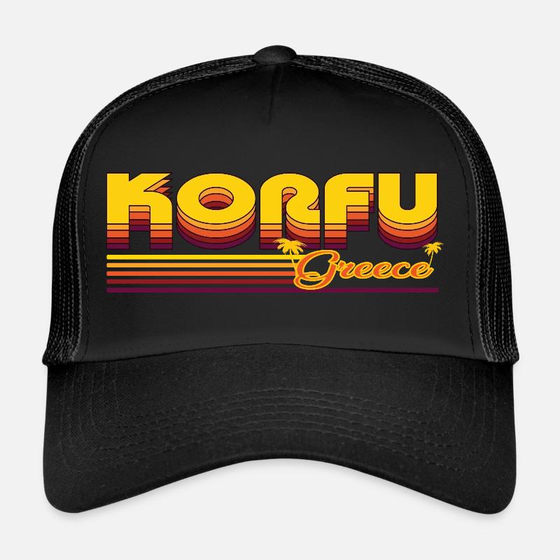 Corfu: Mediterranean retro design Trucker Cap